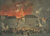 Copenhagen Bombardment seen from Kongens Nytorv